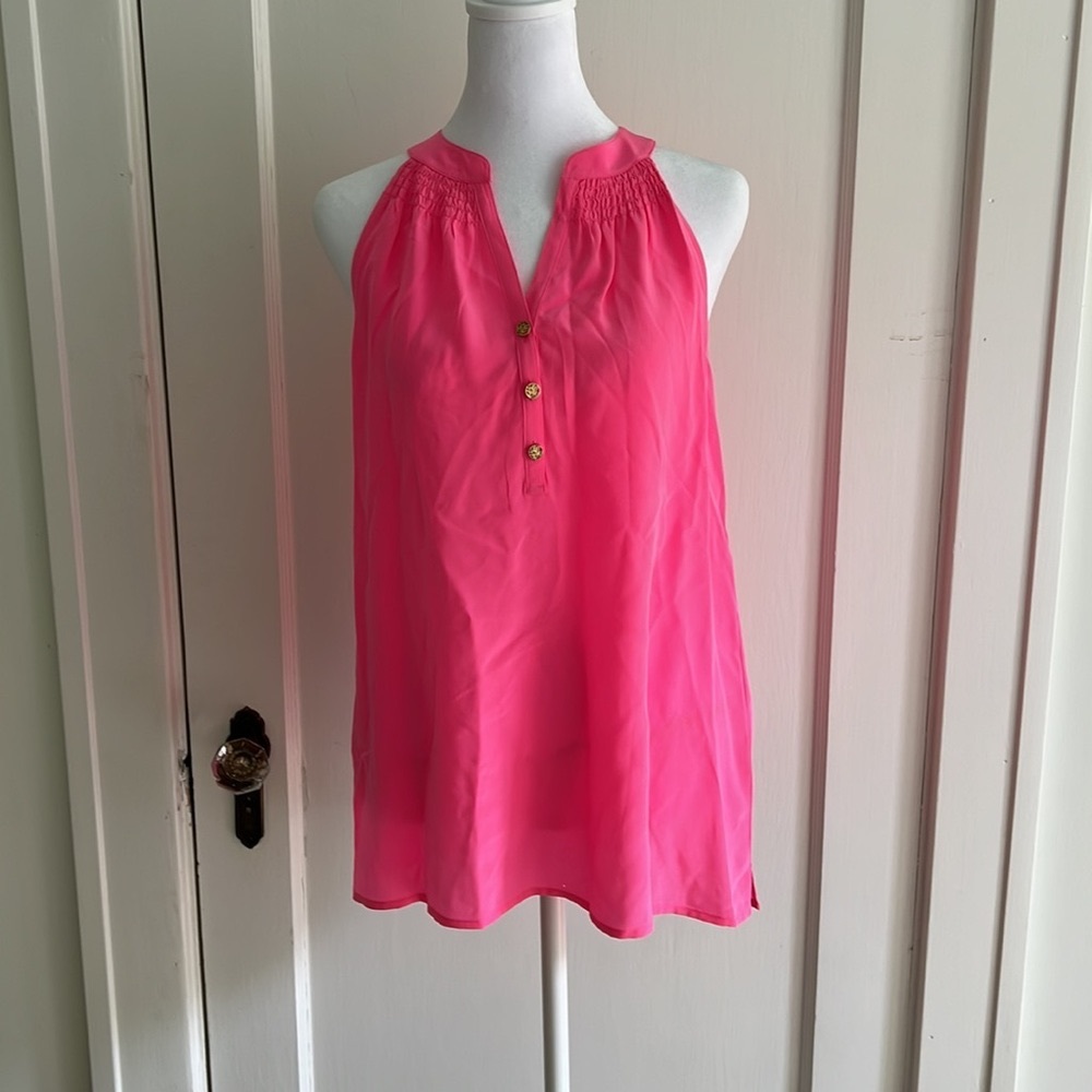Lily Pulitzer - Hot Pink Silk Top - New With Tags